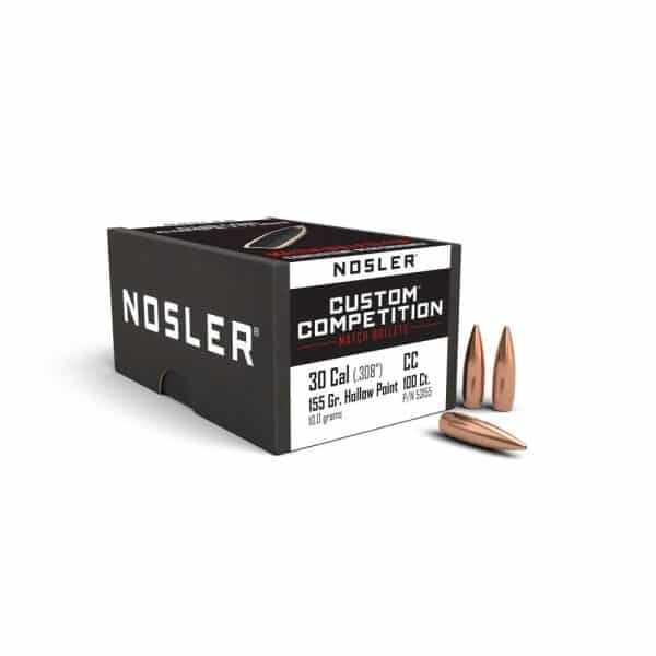 Nosler Custom Competition Bullets .30 cal .308" 155 gr HPBT 100/ct
