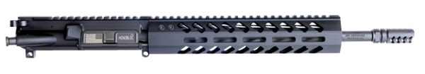 HM Defense 125MBUP556 MonoBloc Upper  223 Rem, 5.56x45mm NATO 12.50" Black Cerakote Barrel, 7075-T6 Aluminum Black Anodized Receiver, 10.37" M-LOK Free-Float Handguard for AR-15 Pistol