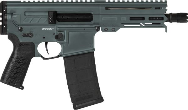 CMMG 30A0E33CG Dissent MK4 300 Blackout 30+1 6.50", Charcoal Green Cerakote Rec, OEM Grip, Picatinny Buffer Adapter, Zeroed Drop-In Single Stage Trigger