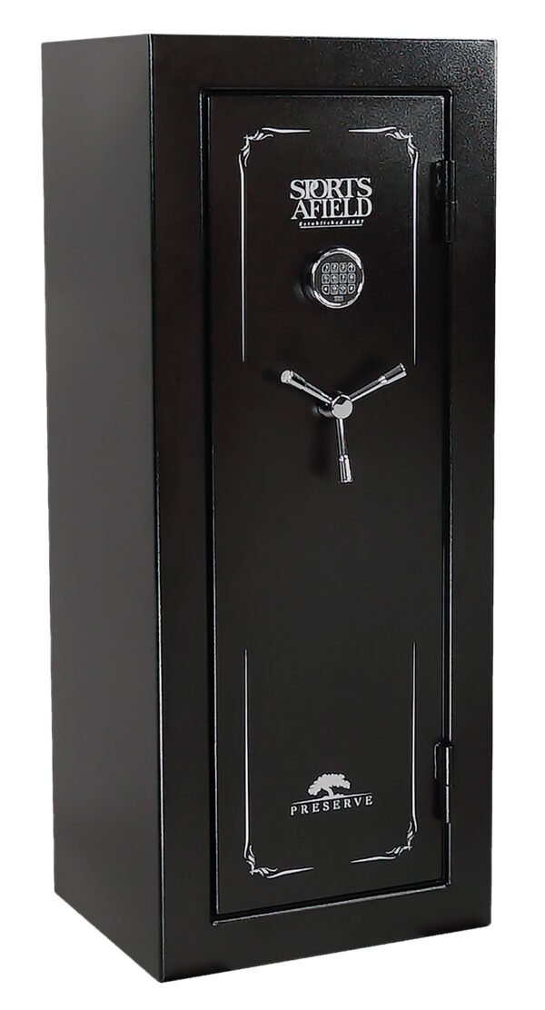 Sports Afield SECSA5924P Preserve SA5924P Electronic Keypad/Key Entry Black Textured Steel Holds 24 + 4 59" H x 24" W x 20" D Fireproof- Yes
