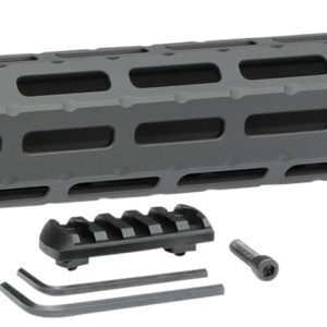 Midwest Industries MICRPC9X Combat  Ruger PC9 M-Lok Handguard Black Hardcoat Anodized 6061-T6 Aluminum 14"
