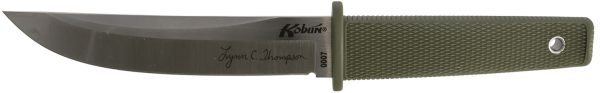 Cold Steel CS17TAA Kobun Lynn Thompson Signature 5.50" Fixed Tanto Plain AUS-8A SS Blade/4.38" OD Green Kray-Ex Handle Includes Sheath