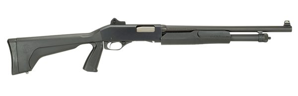 Stevens 19495 320 Security 12 Gauge 3" 5+1 18.50" Matte Blued Carbon Steel Barrel/Rec., Matte Black Fixed Pistol Grip Stock, Ghost Ring Sight Includes Fixed Cylinder Bore Choke