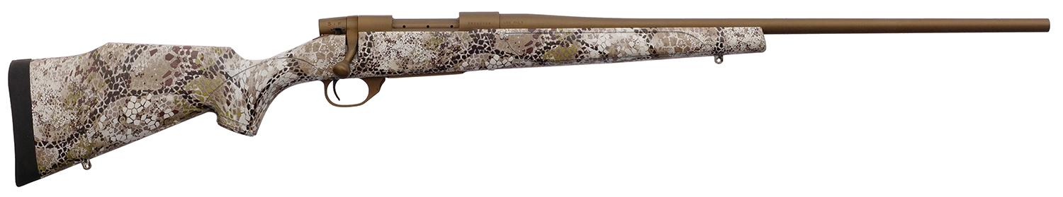 Weatherby VAP270NR4T Vanguard Badlands 270 Win 5+1 24" Burnt Bronze Cerakote #2 Threaded Barrel, Drilled & Tapped Steel Receiver, Badlands Approach Camo Monte Carlo w/Raised Comb Synthetic Stock