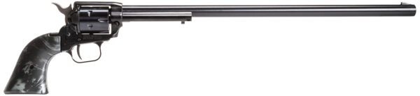 Heritage Mfg RR22B16BLKPRL Rough Rider  22 LR 6 Shot, 16" Black Oxide Steel Barrel, Black Oxide Zinc Alloy Frame, Black Oxide Cylinder, Black Pearl Grip, Manual Safety
