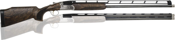 CZ-USA 06582 All American Trap Combo 12 Gauge 3" 2rd 32" Gloss Blued Barrel, Brushed Stainless Metal Finish, Turkish Walnut Stock with Monte Carlo Adjustable Comb