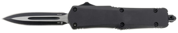 Templar Knife SBR131 Gen II  Small 2.69" OTF Dagger Plain Black Oxide Stonewashed 440C SS Blade, 4.31" Black Aluminum/Rubber Handle, Glass Breaker