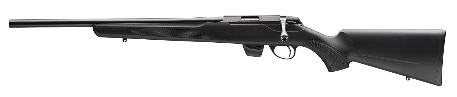Tikka JRT1X409 T1X MTR Full Size 17 HMR 10+1 20" Black Threaded Barrel, Black Drilled & Tapped Stainless Steel Receiver, Black Fixed Synthetic Stock, Left Hand