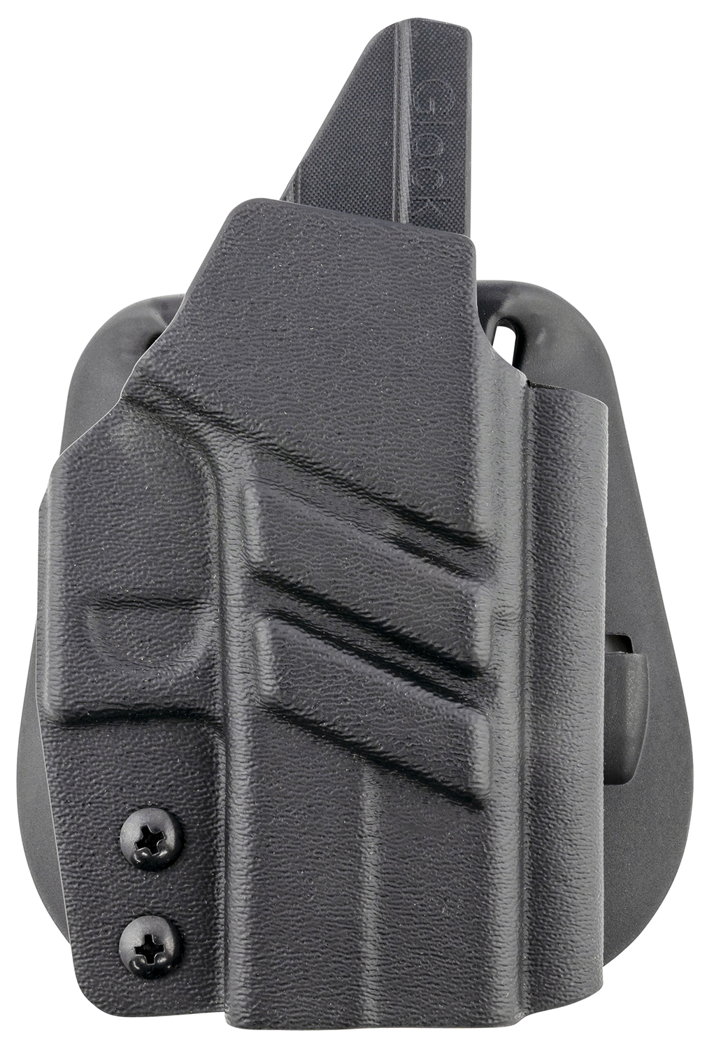 1791 Gunleather TACPDHOWBG43XMOSBLKR Tactical Kydex OWB Black Kydex Paddle Compatible w/Glock 43/43X/43X MOS Right Hand
