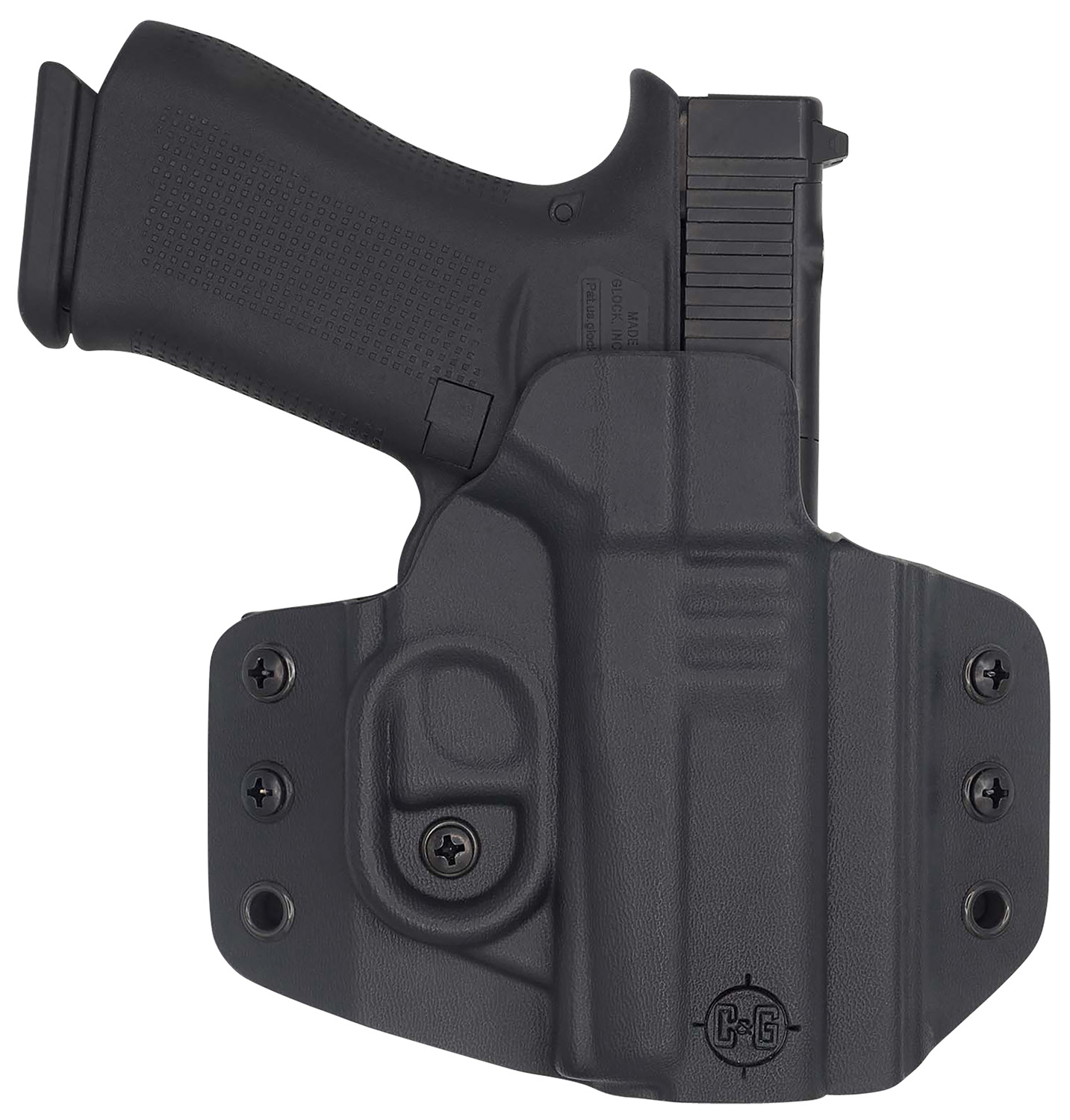 C&G Holsters 0060100 Covert OWB Black Kydex Belt Loop Glock 43/43X/MOS