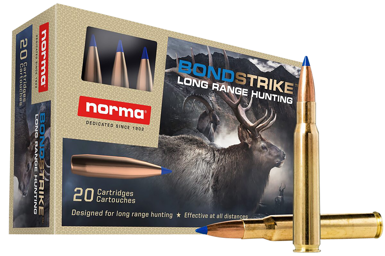 Norma Ammunition 20176422 Dedicated Hunting Bondstrike Extreme 30-06Springfield 180gr Bonded Polymer Tip 20 Per Box/10 Case