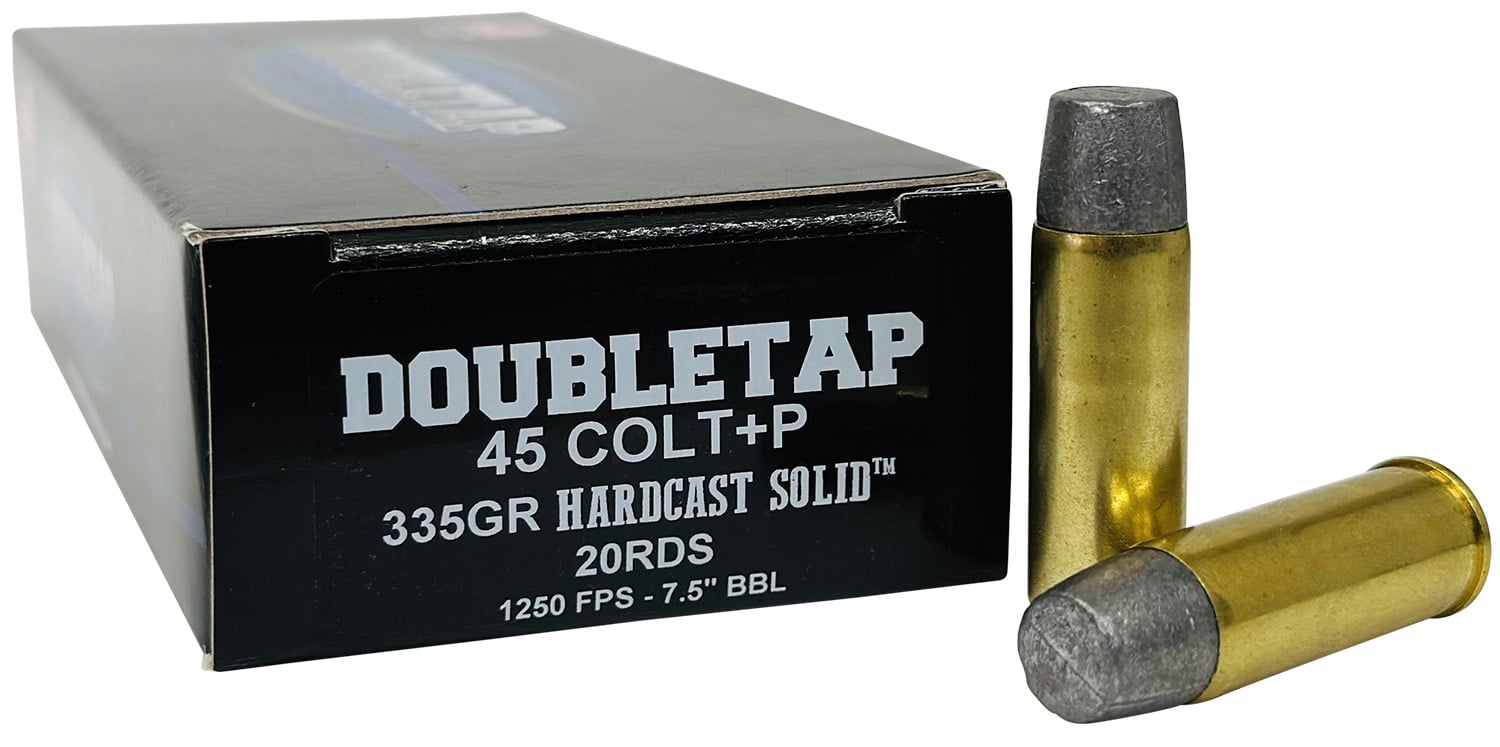 DoubleTap Ammunition 45P335HC 45Colt+P 335gr Hard Cast Solid 20 Per Box/25 Case