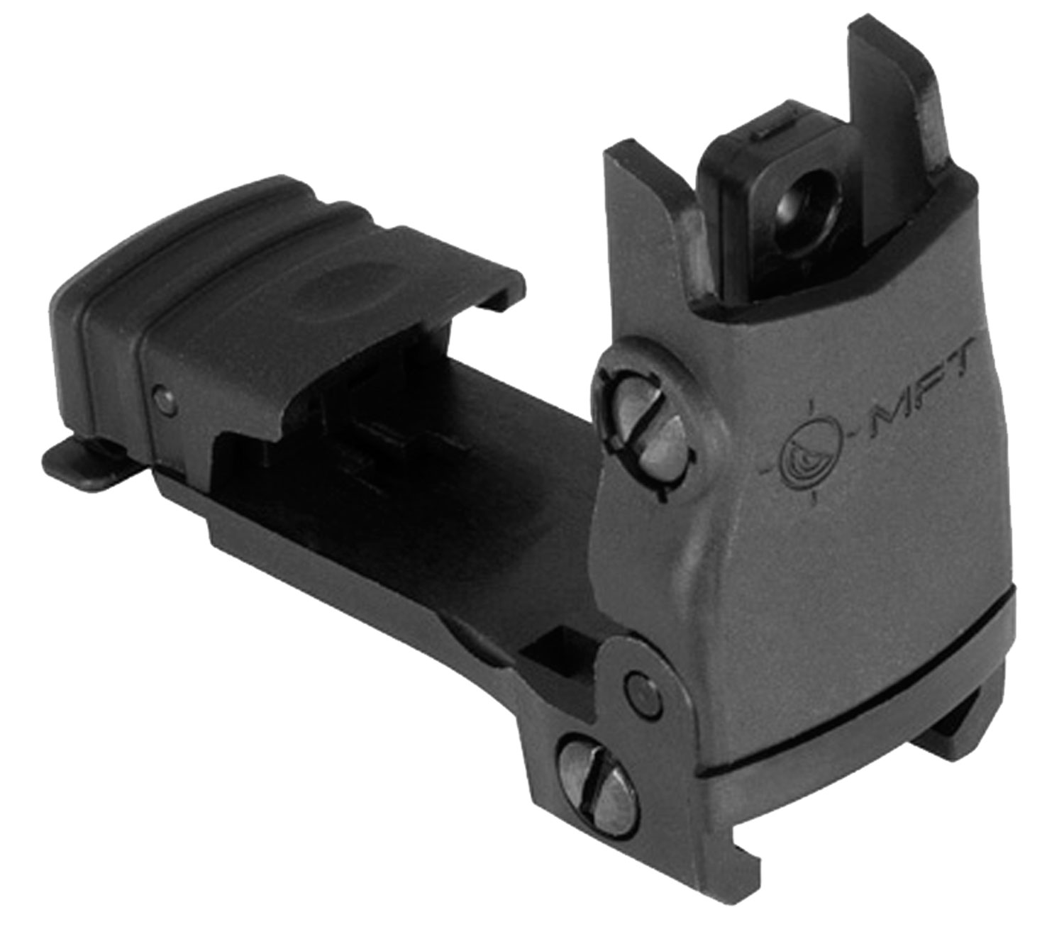 Mission First Tactical BUPSWR Flip Up Rear Sight Black Folding AR-Platform