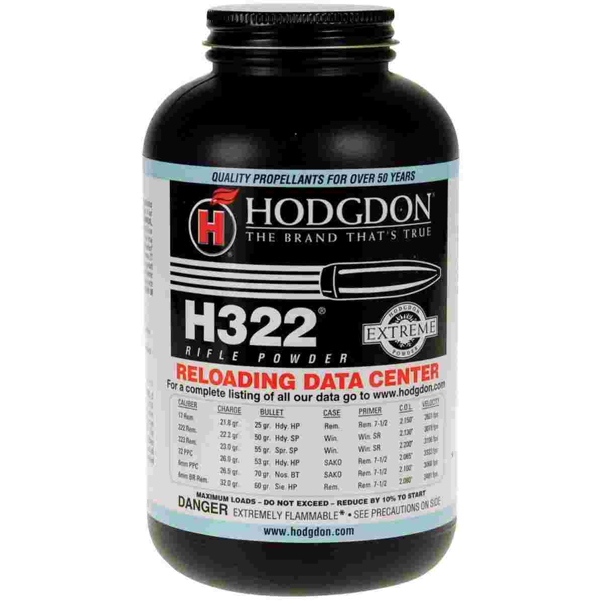 Hodgdon Extreme H322 Rifle Powder 1 lbs