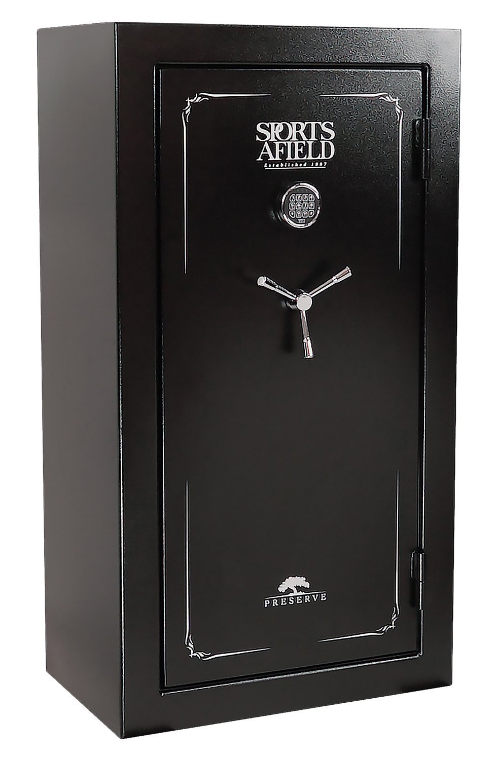Sports Afield SECSA5932P Preserve SA5932P Keypad/Key Entry Black Textured Steel Holds 32 + 6 59" H x 32" W x 20" D Fireproof- Yes