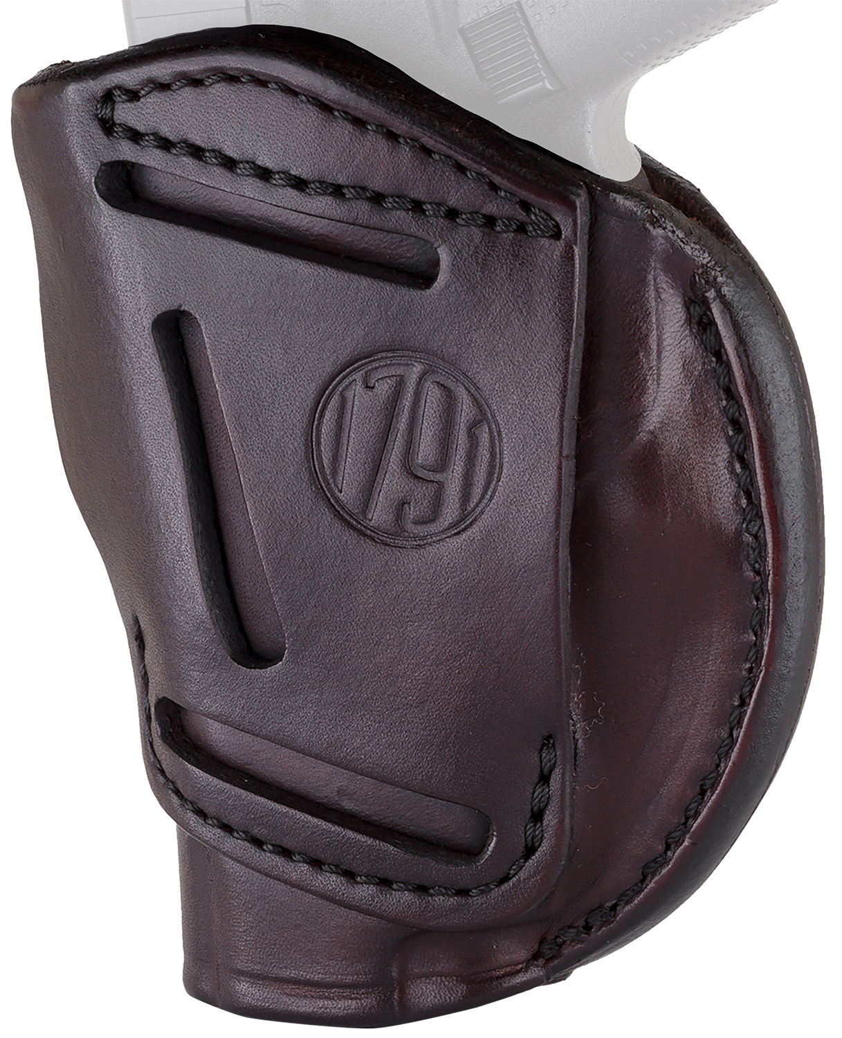 1791 Gunleather 4WH1SBRR 4-Way IWB/OWB 01 Signature Brown Leather Belt Clip Fits 3-4" Barrel 1911 Right Hand