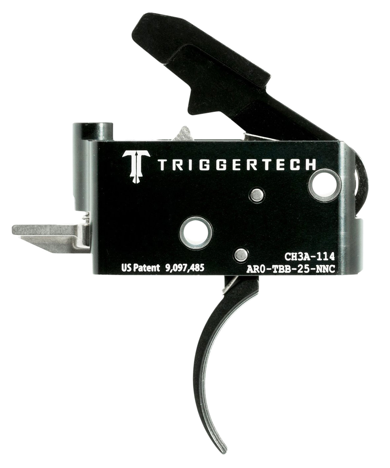 TriggerTech AROTBB25NNC Adaptable Primary Two-Stage Traditional Curved Trigger with 2.50-5 lbs Draw Weight for AR-15 Right