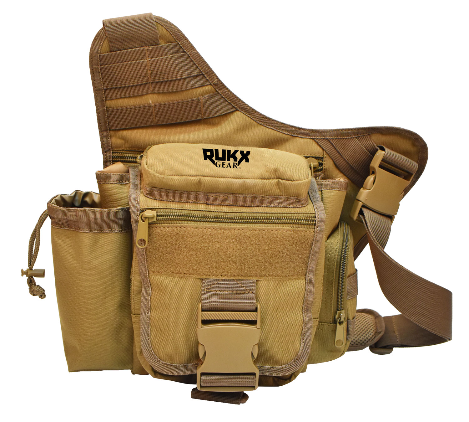 Rukx Gear ATICTSBT Sling Bag Tan 600D Polyester Single Strap
