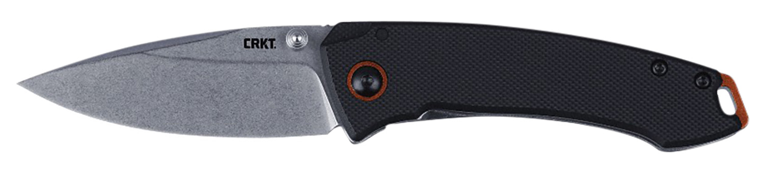 CRKT 2522 Tuna Compact 2.73" Plain Stonewashed 8Cr13MoV SS Blade, Black G10/SS Handle, Includes Pocket Clip