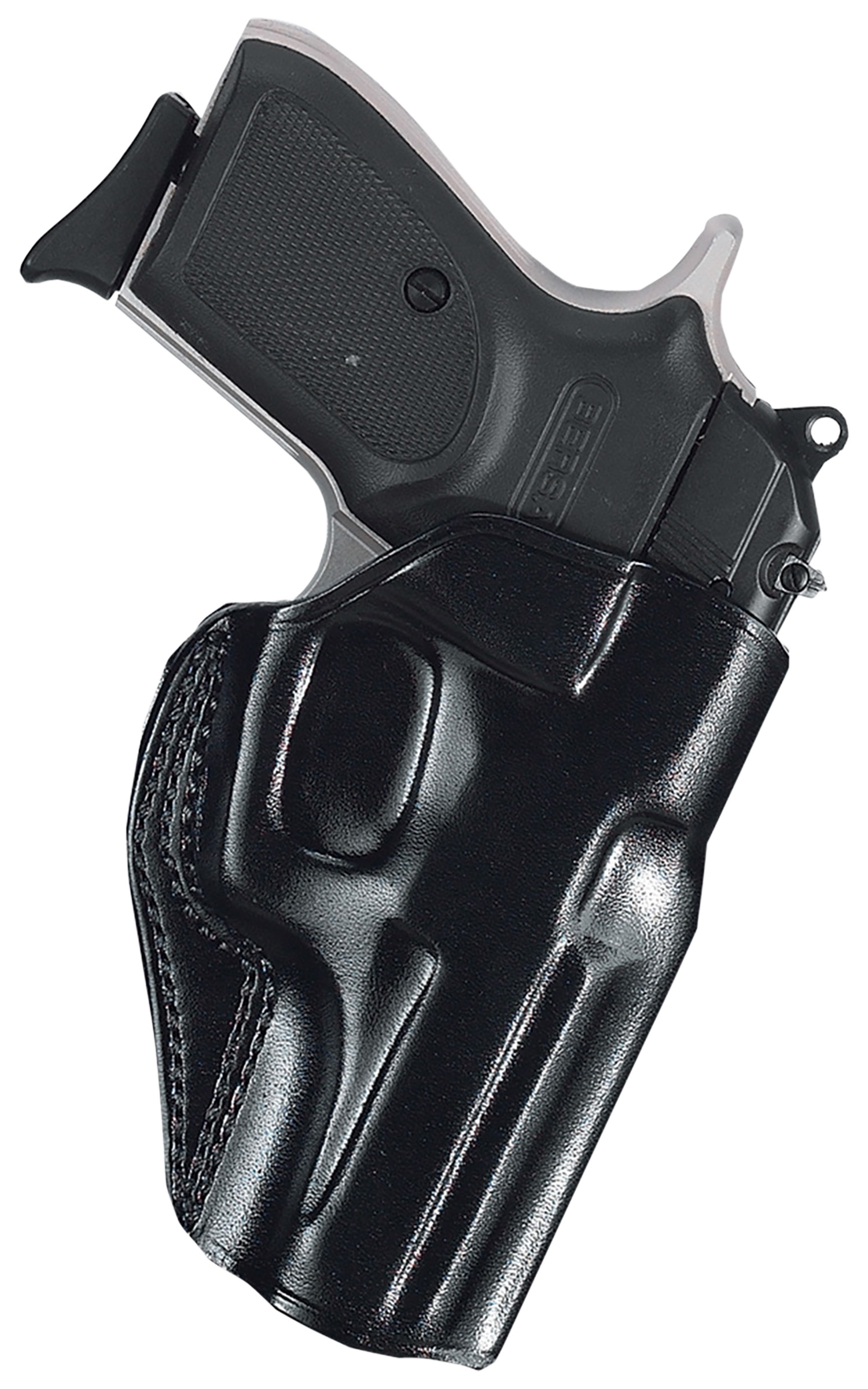 Galco SG858B Stinger OWB Black Leather Belt Slide Fits S&W M&P .380 Shield EZ Fits 3-3.30" Barrel Right Hand