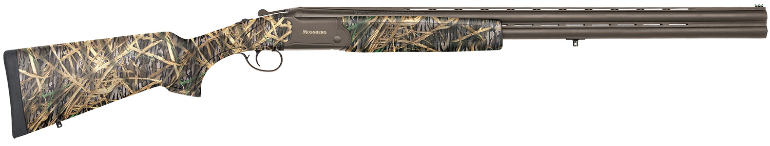 Mossberg 75488 Silver Reserve Eventide Waterfowl Over/Under 12 Gauge 3.50" 2rd 28", Bronze Barrel/Rec, Mossy Oak Vintage Shadowgrass Furniture, Fiber Optic Sight, 5 Field Set Chokes