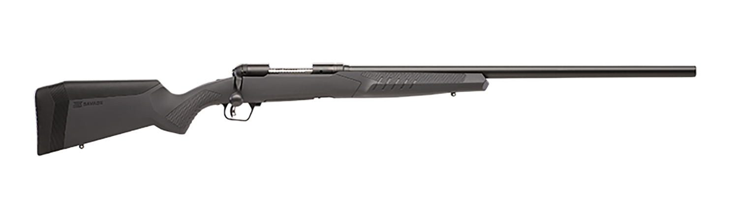 Savage Arms 57067 110 Varmint Full Size 22-250 Rem 4+1 26" Matte Black Button-Rifled Barrel, Matte Black Drilled & Tapped Carbon Steel Receiver, Adj AccuStock Matte Gray Synthetic Stock, Right Hand