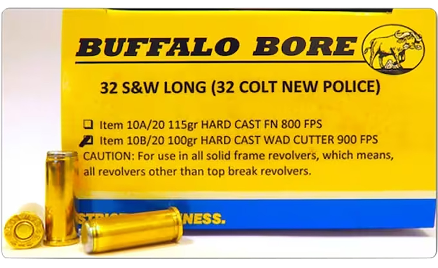 Buffalo Bore Ammunition 3G20 Buffalo-Barnes Strictly Business 45Colt +P 225gr Barnes VOR-TX XPB Lead Free 20 Per Box/12 Case