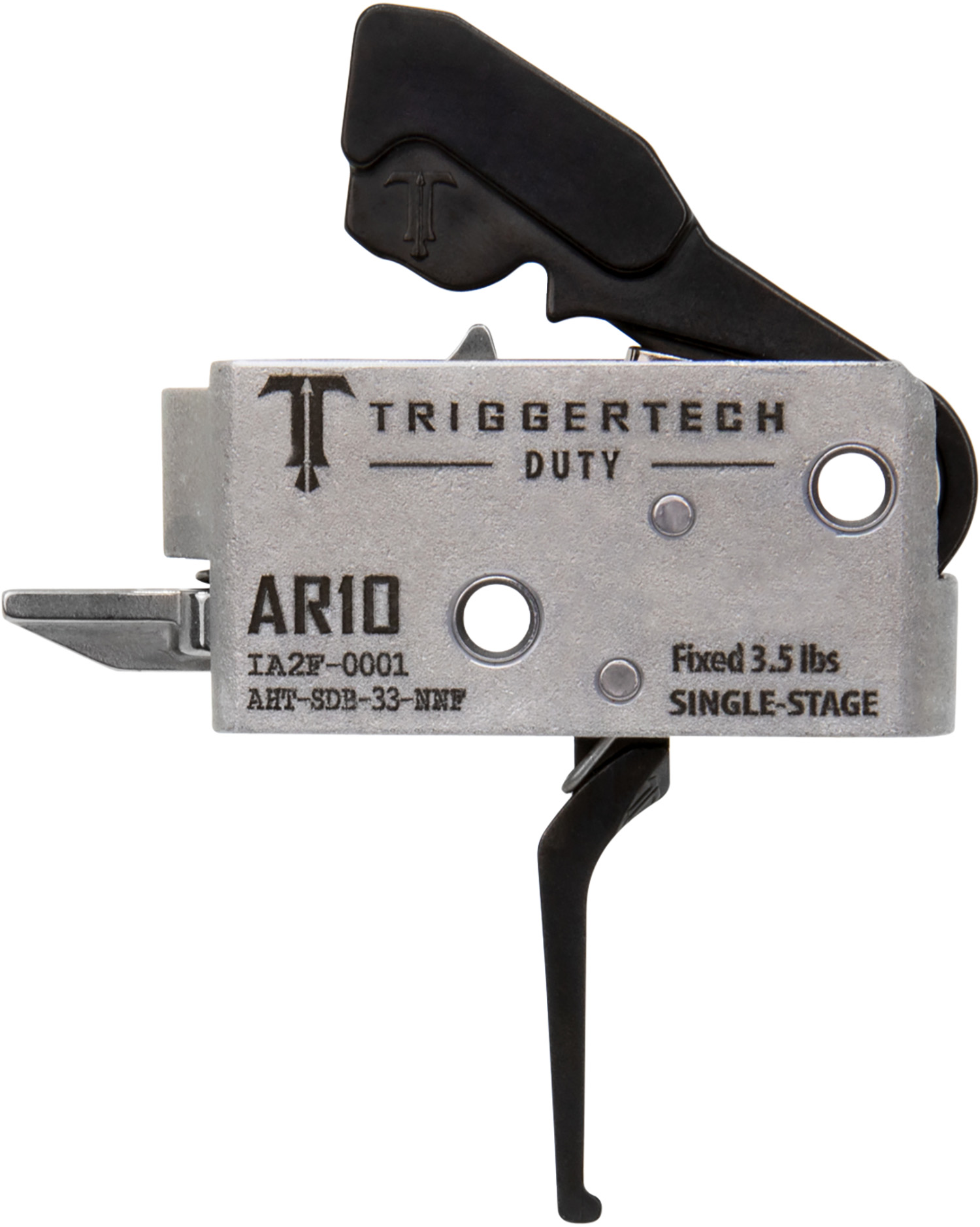TriggerTech AHTSDB33NNF Duty Flat Trigger Single-Stage 3.50 lbs Draw Weight Fits AR-10