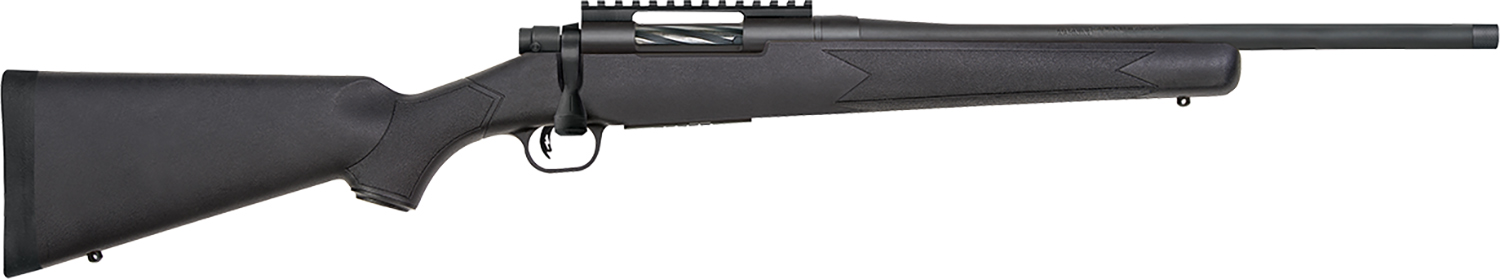 Mossberg 28231 Patriot Carbine 450 Bushmaster 5+1 18" Matte Blued Threaded Bull Barrel, Matte Blued Picatinny Rail Receiver, Black Fixed Synthetic Stock