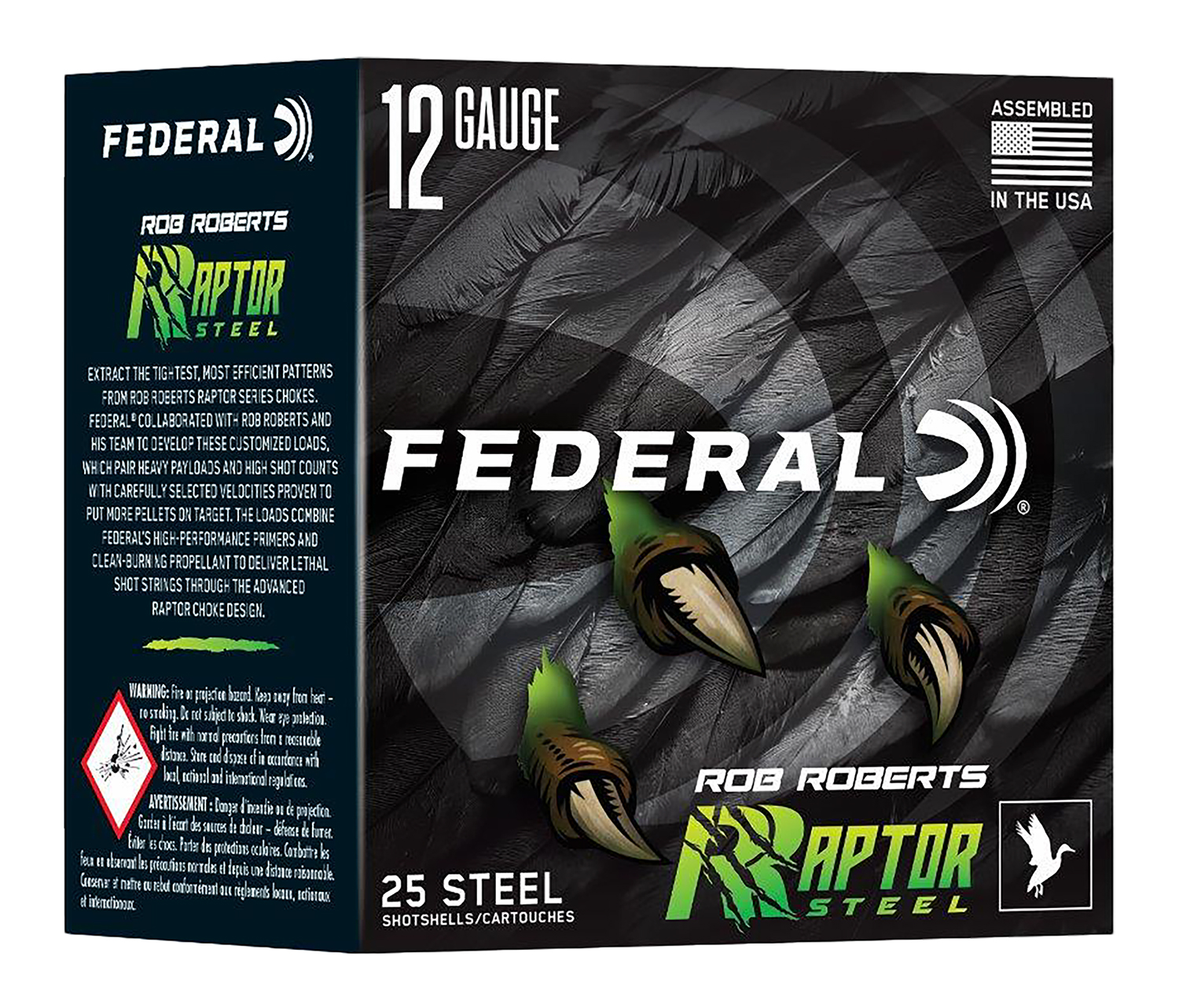 Federal RRS1382 Rob Roberts Raptor 12Gauge 3" 1 3/8oz 2Shot 25 Per Box/10 Case