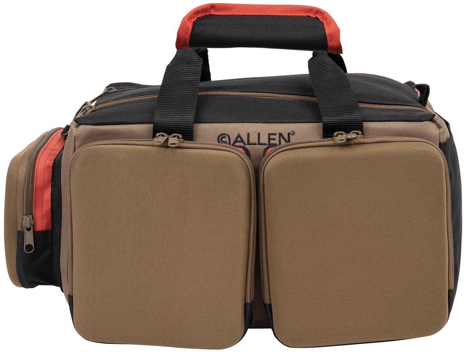 Allen 8305 Eliminator Rangemaster Tan Range Bag w/Pistol Rug, Multiple Exterior Pockets, Rigid Bottom w/Feet For Stability