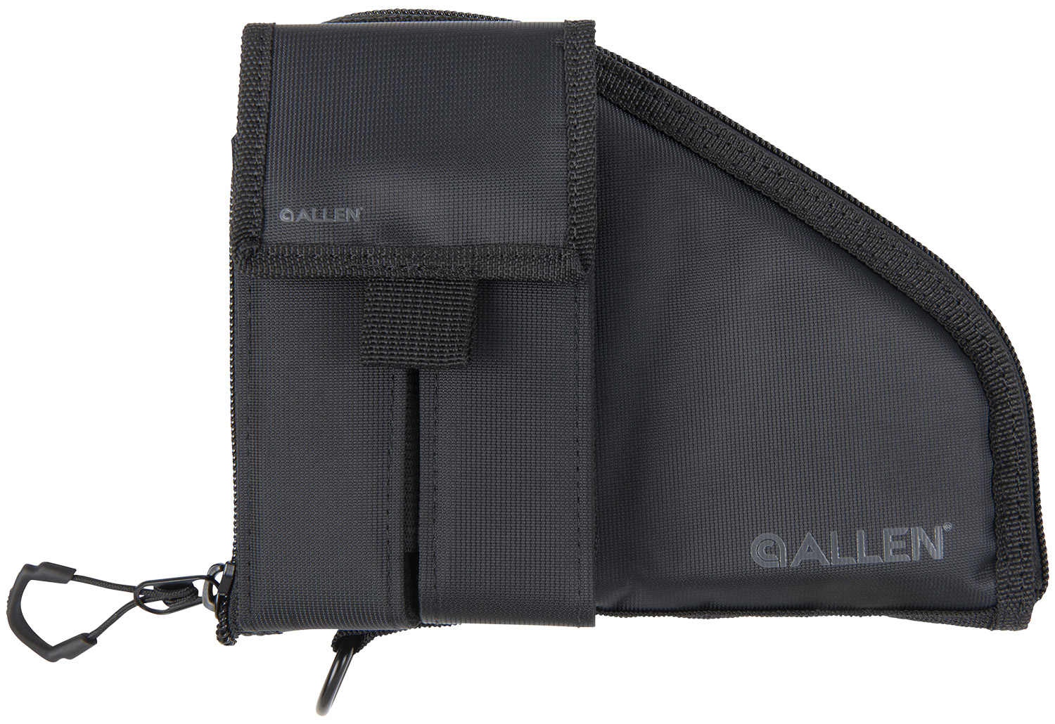Allen 78-7 Pistol Case W/Mag Pouch Black Nylon Fits Compact Handguns
