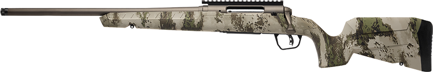 Savage Arms 32310 Axis 2 Pro Compact 6.5 Creedmoor 4+1 20" Gun Metal Bronze Cerakote Heavy Threaded Barrel & Picatinny Rail Carbon Steel Receiver, Fixed Woodland Camo Synthetic Stock, Left Hand