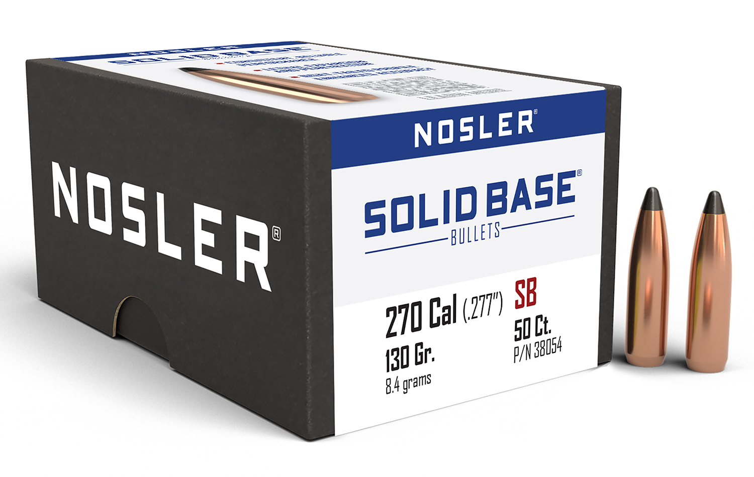 Nosler 38054 Solid Base 270Cal 130gr Soft Point 50CT