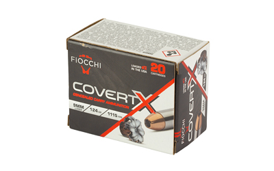 FIOCCHI COVERTX 9MM 124GR JHP 20/200 - Image 3