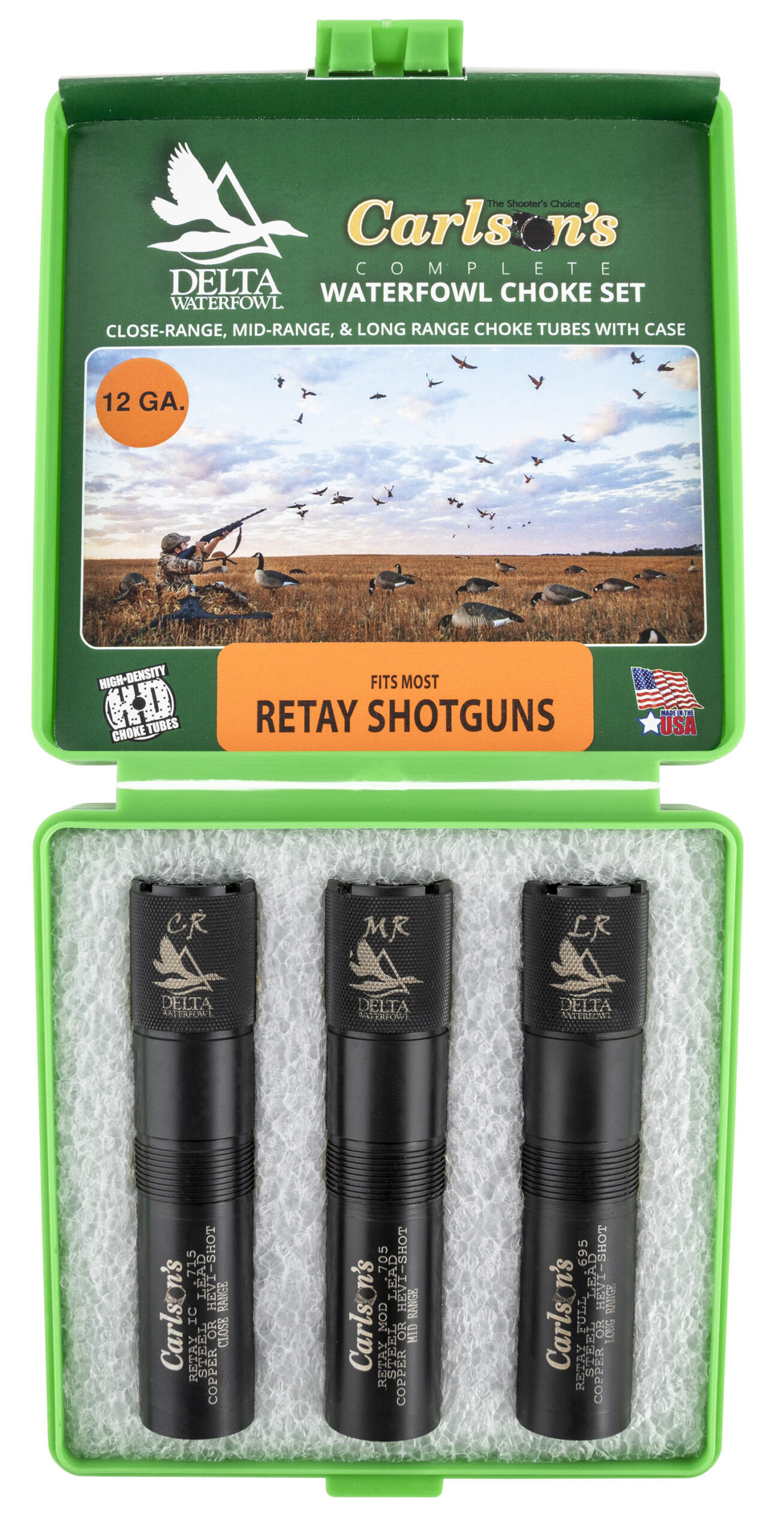 Carlson's Choke Tubes 07779 Delta Waterfowl Retay 12 Gauge Mid/Long/Close Range 17-4 Stainless Steel