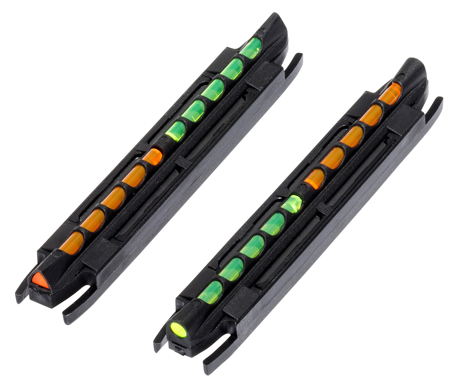 HiViz TO300 Two-In-One Magnetic Front Sight Black | Green/Orange Fiber Optic