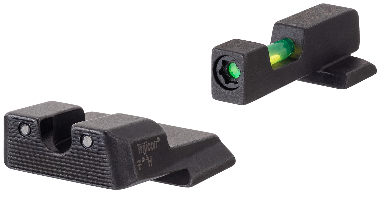 Trijicon 601110 DI Night Sight Set Green/Tritium/Fiber Optic Front Sight-Green Tritium Black Outline Rear Sight Smith & Wesson M&P Shield/M&P Shield Plus