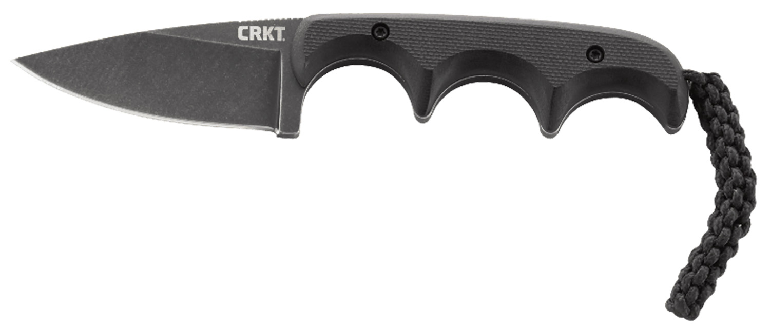 CRKT 2384K Minimalist 2.16" Fixed Drop Point Plain Black Stonewashed 5Cr15MoV SS Blade/Black G10 Handle Includes Lanyard/Sheath