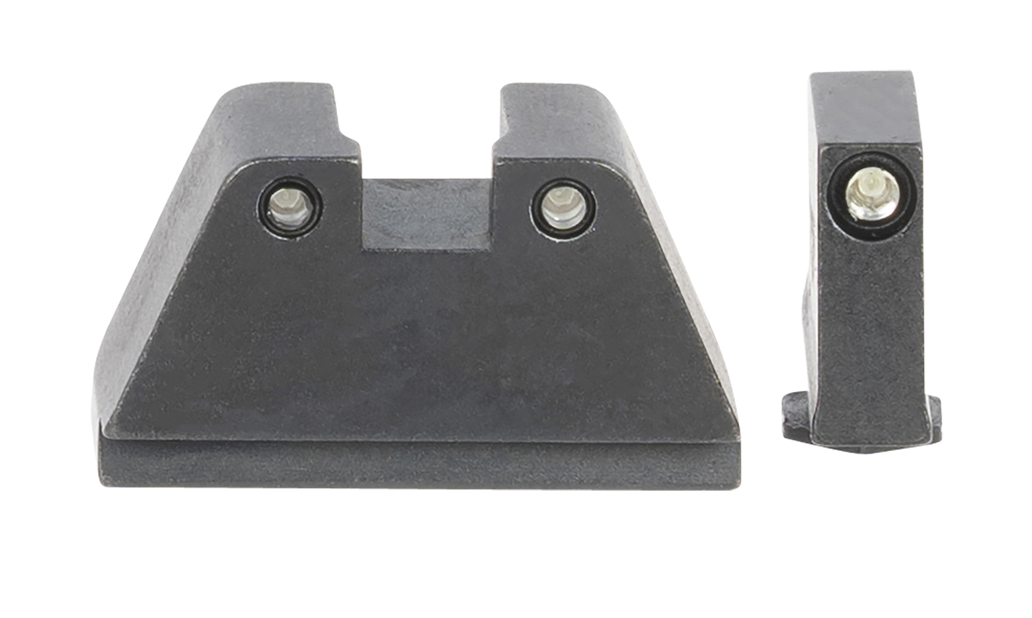 AmeriGlo GL814 Optic Compatible Sight Set for Glock 2XL Tall Green Tritium Black Outline Front Sight-Green Tritium Black Outline Rear Sight