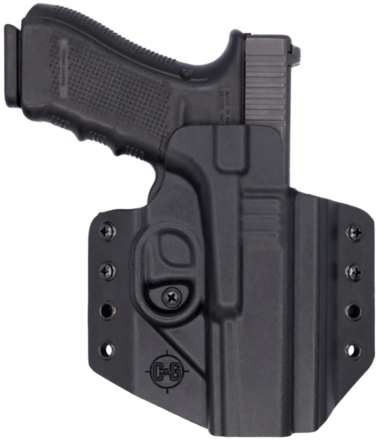 C&G Holsters 0000100 Covert OWB Black Kydex Belt Loop Glock 17/22/47