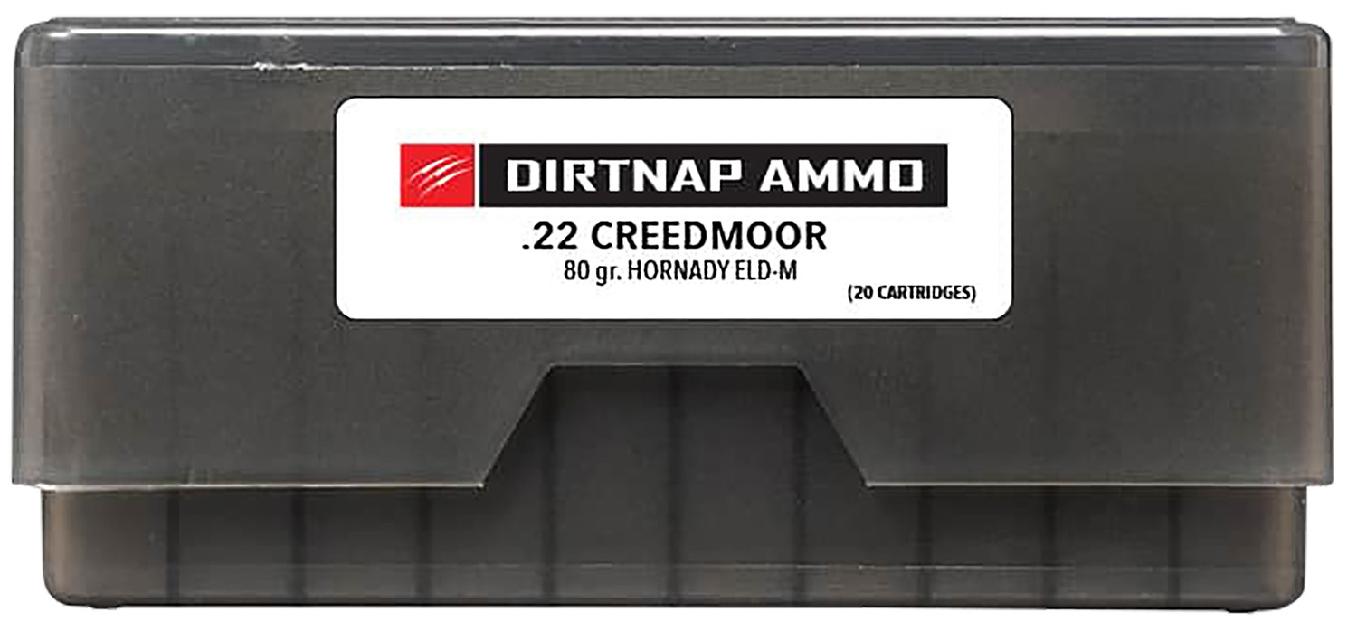 Fierce Firearms DNP22CM80GRELDM Dirtnap 22Creedmoor 80gr Extremely Low Drag-Match 20 Per Box/10 Case