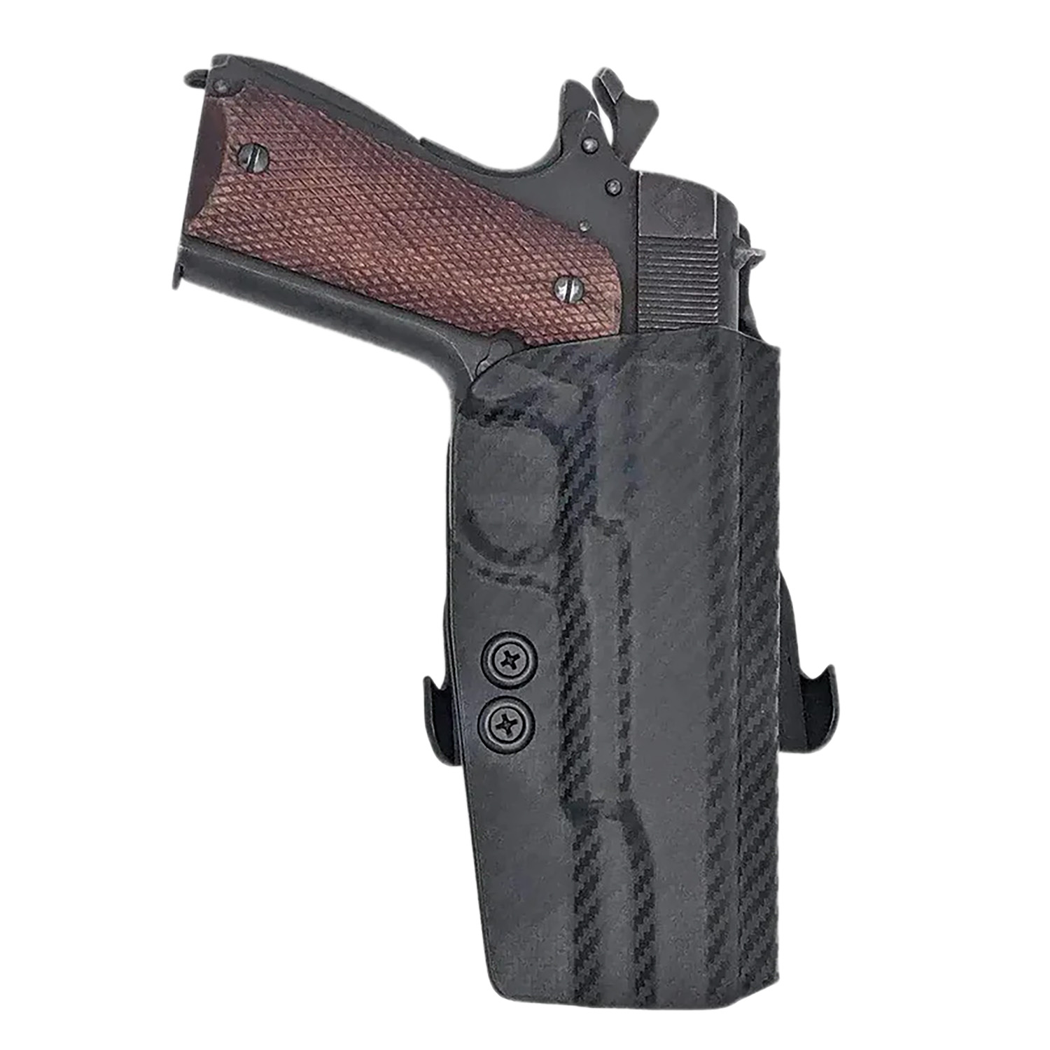 Rounded Gear CEX19115NRCFRHOWBPDL Paddle Holster OWB Black Carbon Fiber Kydex Fits 1911 5" Right Hand