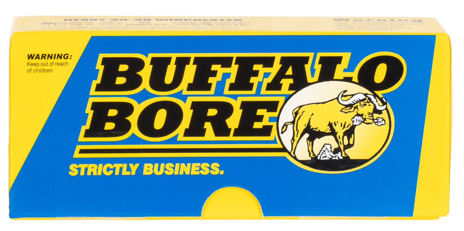 Buffalo Bore Ammunition 42A20 Premium Supercharged Strictly Business 35Whelen 225gr Spitzer Boat Tail 20 Per Box/12 Case