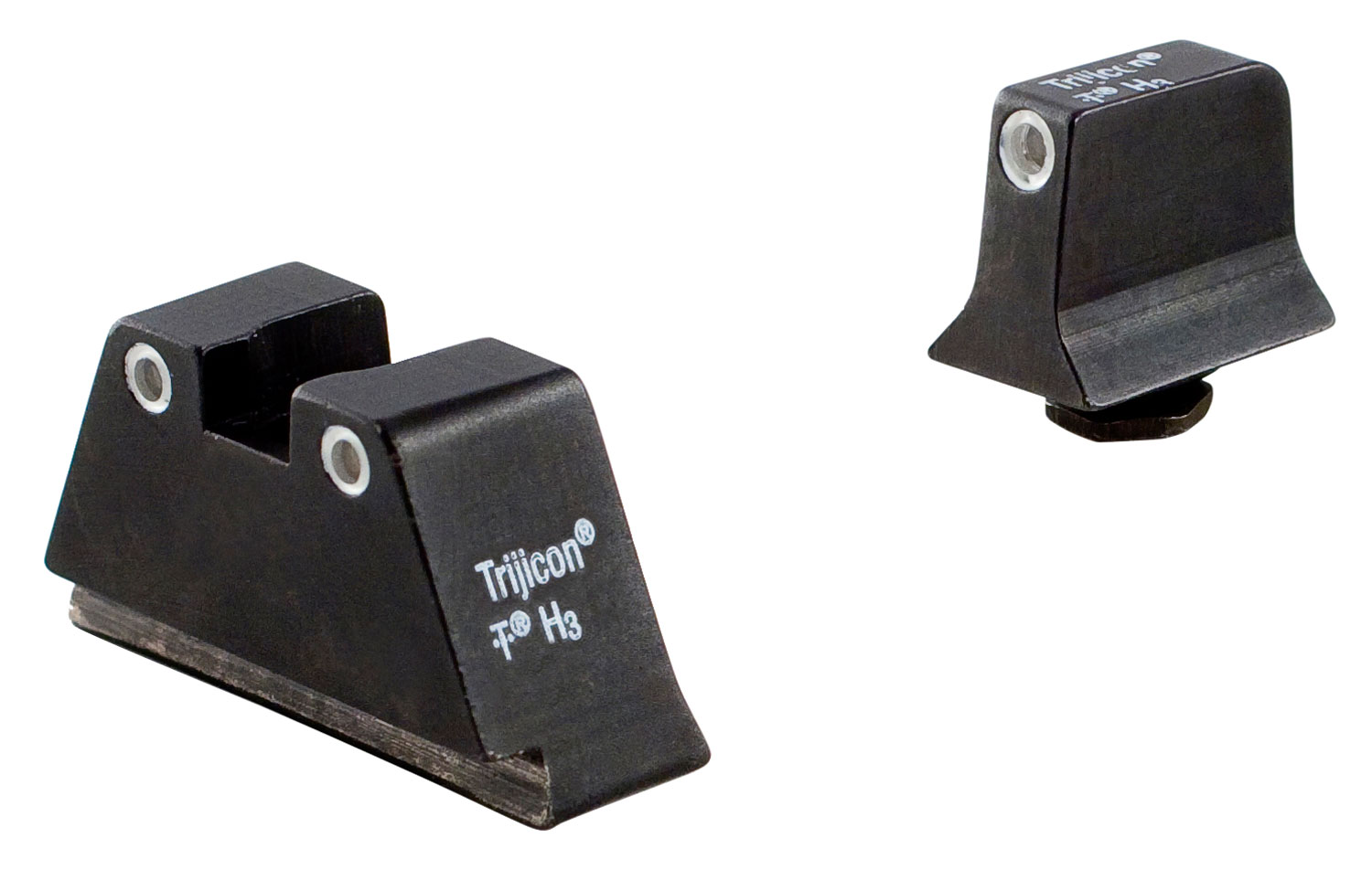 Trijicon 600689 Suppressor/Optic Height Sights Green/Tritium White Outline Front Sight-Green/Tritium White Outline Rear Sight Glock 20/21 Large Frame