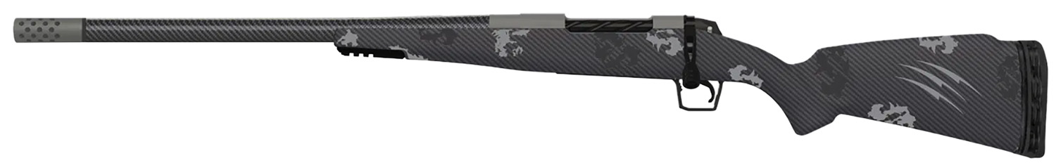 Fierce Firearms ROG7PRC22GPLH Carbon Rogue Full Size 7mm PRC 3+1 22" Carbon Fiber Threaded Barrel, Glacier Cerakote Steel Drilled & Tapped Receiver, Phantom Camo Fixed Carbon Fiber Stock, Left Hand