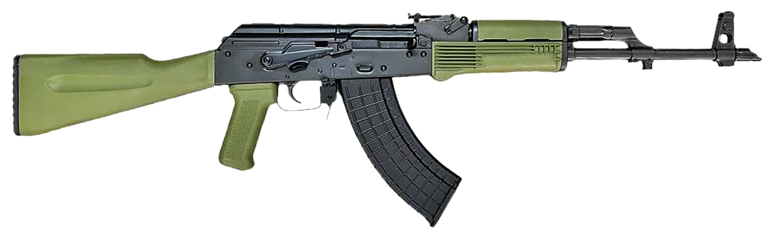 Riley Defense Inc RAK102G RAK 7.62x39mm 30+1 16.25" Black Nitride Threaded Barrel, Black Oxide Mil-Spec Receiver, Fixed Army Green Polymer, Stock OD Green Polymer Grip