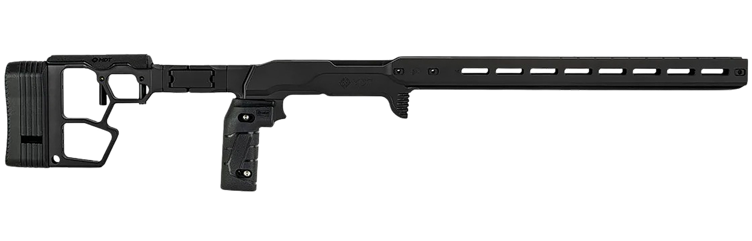 Mdt Sporting Goods Inc 116079BLK ACC Premier Gen2 Chassis Cerakote Black Aluminum Fits Ruger American Rimfire 34.40" OAL