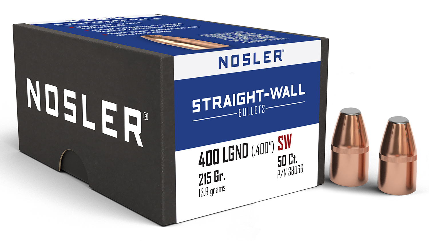 Nosler 38066 Straight Wall 400Legend 215gr Power Point 50CT