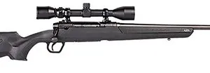 Savage Arms 57267 Axis XP Compact Compact 7mm-08 Rem 4+1 20" Matte Black Button-Rifled Barrel, Drilled & Tapped Steel Receiver, Matte Black Fixed Synthetic Stock, Weaver 3-9x40mm